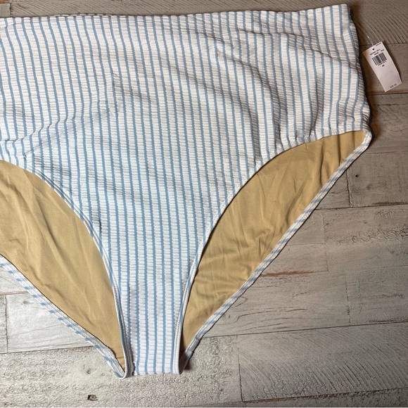 Old Navy Women's Size 4X Striped Bikini Top Adjustable Straps Blue/White NWT! - Picture 7 of 16